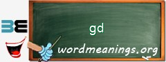 WordMeaning blackboard for gd